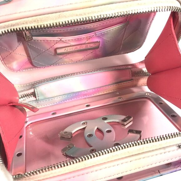 CHANEL Filigree Vanity Bag Crossbody CC CC Mark 2WAY Bag Shoulder Bag - Picture 3 of 16